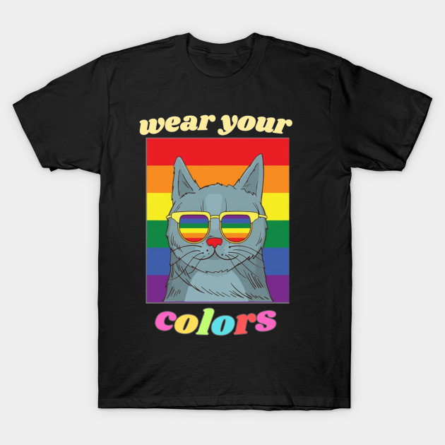 LGBT Pride Cat - Cute Rainbow Kitty - Wear your colors by Kribis